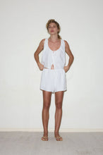 Load image into Gallery viewer, open linen short set in white