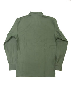 two pocket olive sateen jacket