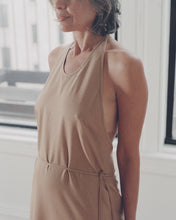 Load image into Gallery viewer, apron dress in bath brown