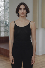 Load image into Gallery viewer, bamboo jersey tank top in black