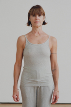 Load image into Gallery viewer, cotton rib tank in grey melange