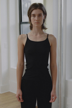 Load image into Gallery viewer, cotton rib tank in black
