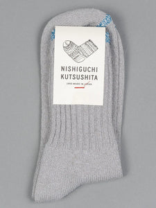 silk cotton sock in light grey
