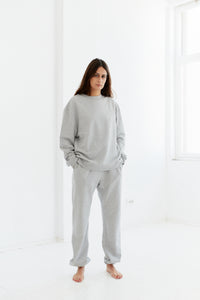 alba sweatshirt in grey melange
