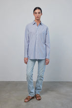 Load image into Gallery viewer, nolan shirt primary blue yarn dye stripe