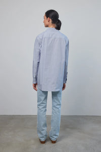 nolan shirt primary blue yarn dye stripe