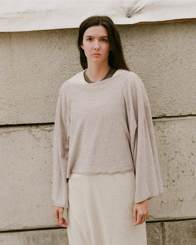 square sweater in undyed