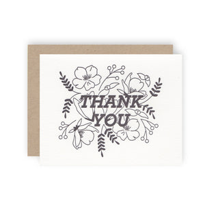thank you floral card