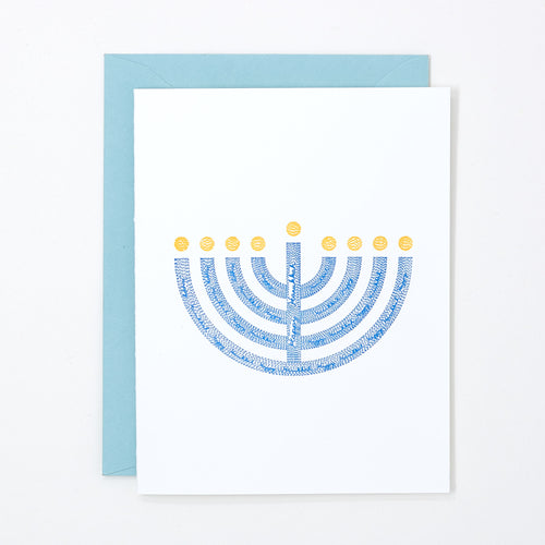 hanukkah menorah card