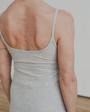 Load image into Gallery viewer, cotton rib tank in grey melange